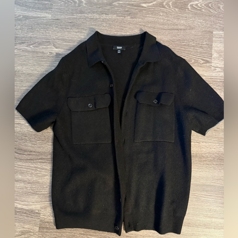 Men’s Reiss Black Sweater Cardigan XL